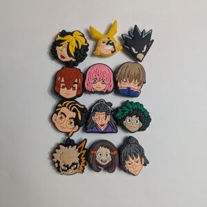 My Hero Academia Jibbitz Set Of 12. Anime Shoe Charms Compatible With Crocs